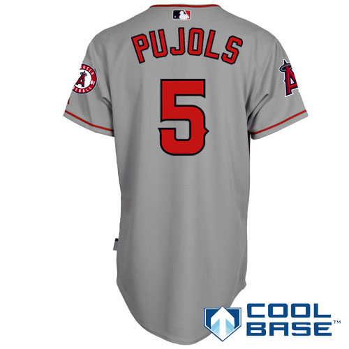 Classic Design Los Angeles Angels of Anaheim 2012 #5 Albert Pujols Grey Cool Base MLB Jerseys